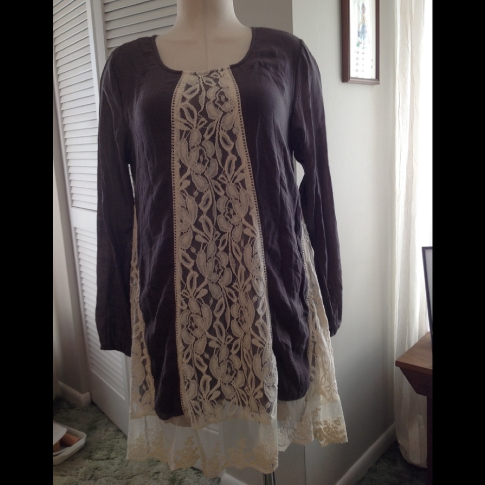 Indigo Soul gray long sleeve dress/tunic . NWOT